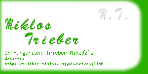 miklos trieber business card